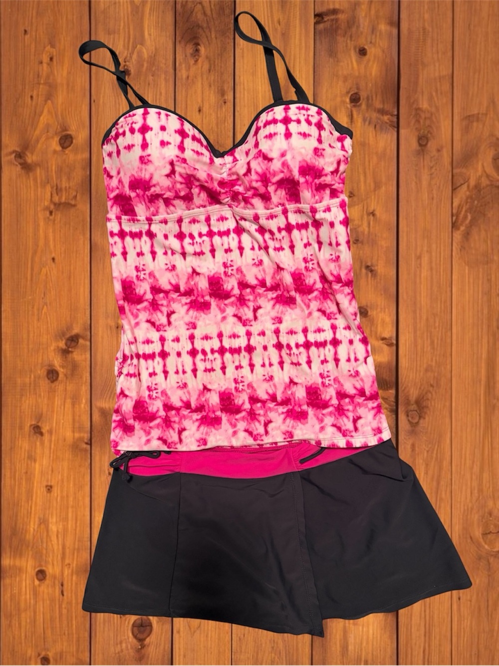 Pink Tie-Dye Tankini (medium)
